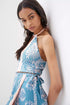 Botanical Skirt Set - Teal and Pink
